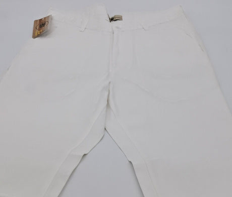 CLASSIC CHINO TROUSERS 100% COTTON WHITE SIZE 30"-40"