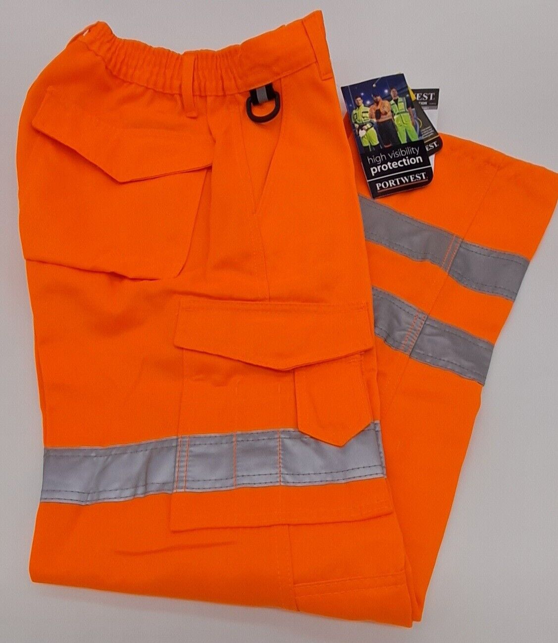 MENS WORKWEAR ORANGE TROUSERS RT49 PORT WEST SIZE S-3XL