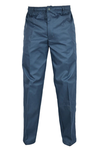 MENS ELASTICATED WAIST CASUAL TROUSERS AIRFORCE BLUE SIZE 32"-40"