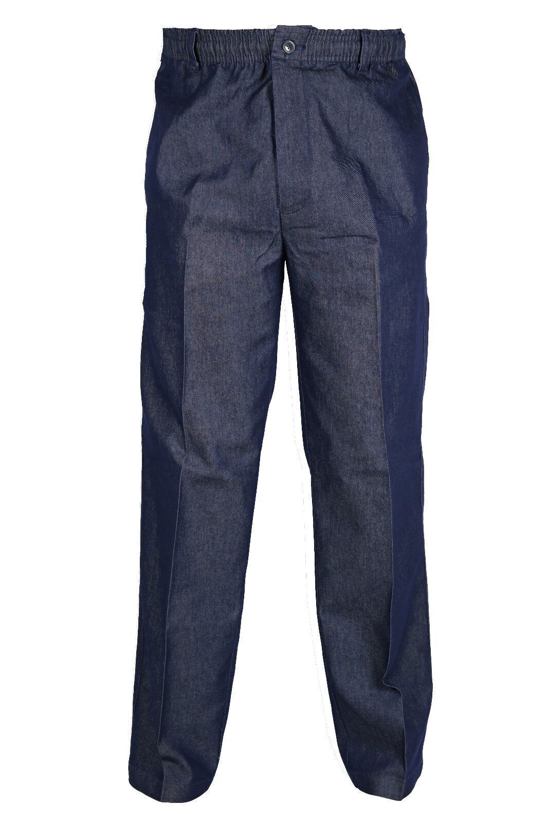 MENS ELASTICATED WAIST CASUAL TROUSERS DENIM SIZE 32"-40"