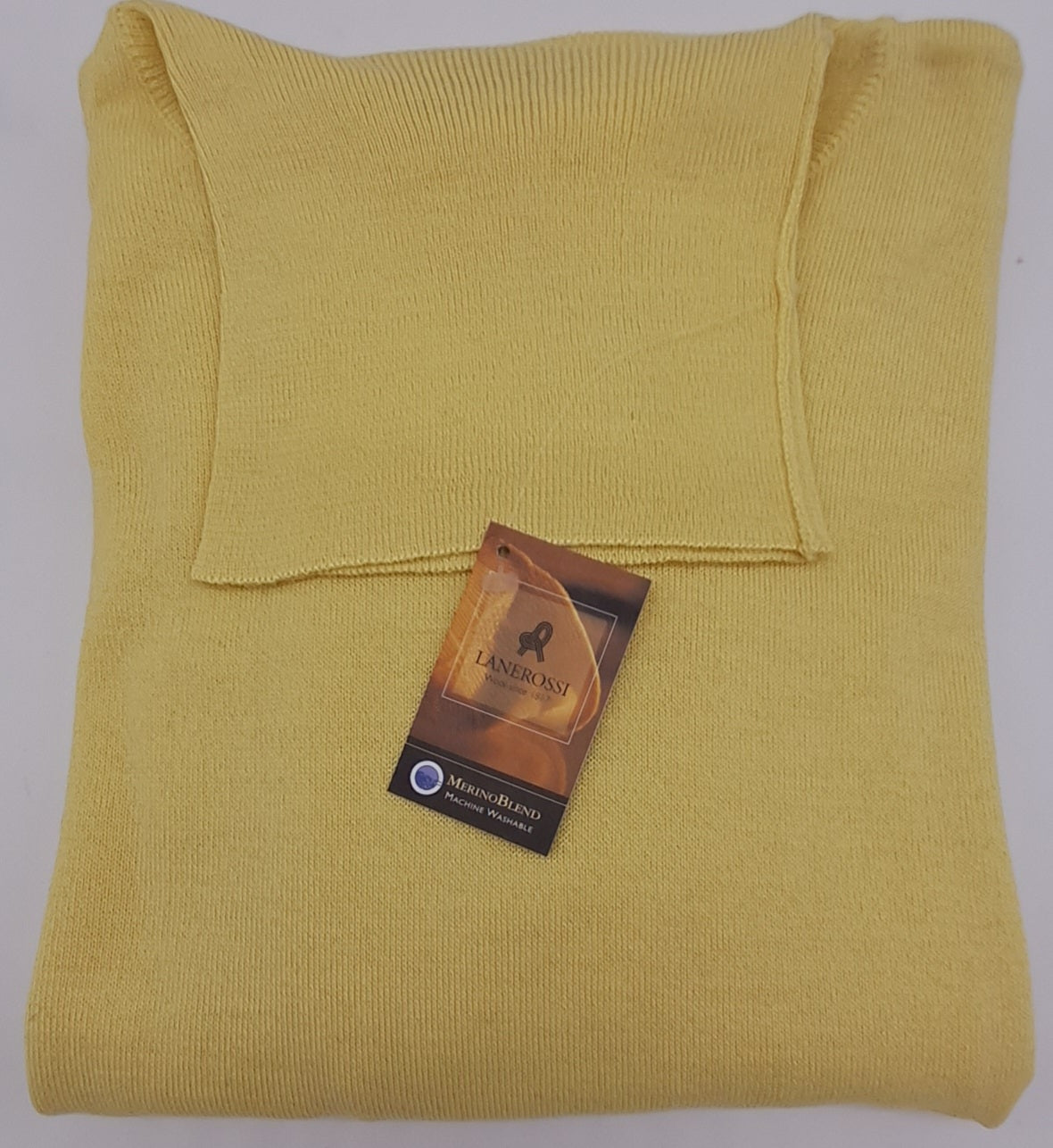 MENS LONG SLEEVE ROLL NECK JUMPER FRANCO PONTI LEMON SIZE 2XL LAST ONE