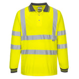 WORKWEAR PORT WEST HI VIS POLO T-SHIRT S277 YELLOW SIZE XS-2XL