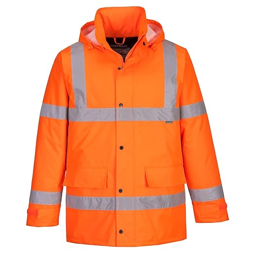 WORKWEAR PORT WEST TRAFFIC JACKET S460 ORANGE SIZE XS -3XL