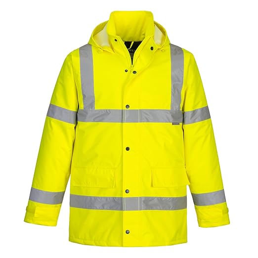 WORKWEAR PORT WEST TRAFFIC JACKET S 460 YELLOW SIZE XS-5XL