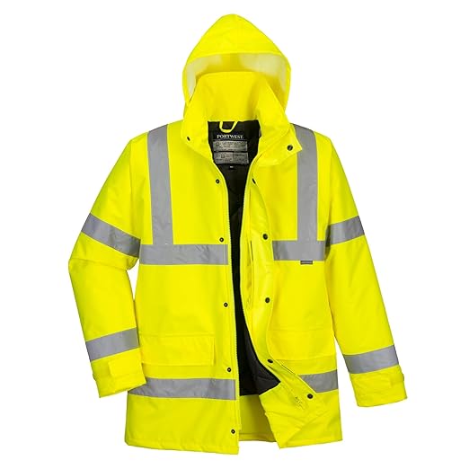 WORKWEAR PORT WEST TRAFFIC JACKET S 460 YELLOW SIZE XS-5XL