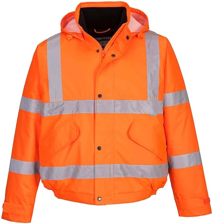 WORKWEAR PORT WEST BOMBER JACKET S463 ORANGE SIZE XS-5XL