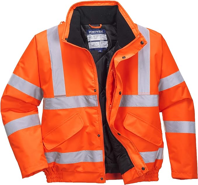 WORKWEAR PORT WEST BOMBER JACKET S463 ORANGE SIZE XS-5XL