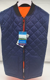 MENS HI VIS WORKVEAR S 469 ORANGE REVERSIBLE BODYWARMER SIZE S LAST ONE