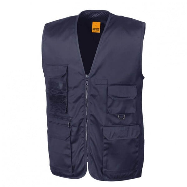 RESULT WORK GUARD SAFARI WAISTCOAT R045X NAVY SIZE S-2XL