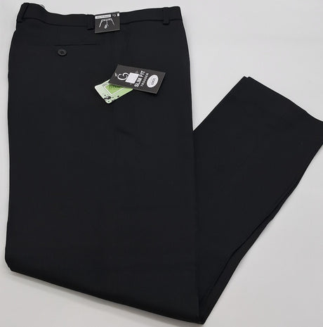 DURABLE PRESS SLIM FIT FORMAL TROUSERS BLACK AND CHARCOAL SIZE 28"-38"