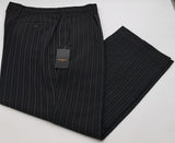 BIG SIZE MENS  LOOSE FIT TROUSERS LAROCHE PARIS SHEN BLACK&WHITE STRIPE SIZE 42"-48" WAIST