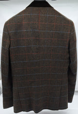 MENS ALL OCCASION SUIT 3 PC BROWN  CK TWEED SIZE 36-50