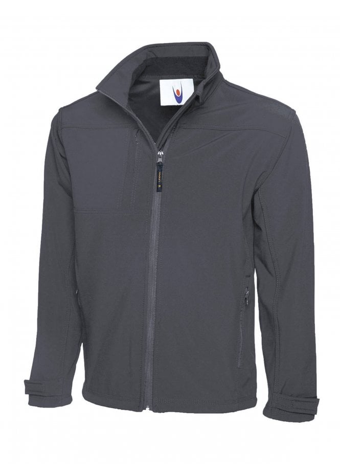 MENS SOFT SHELL JACKET UC 611 CHARCOAL SIZE XS-3XL