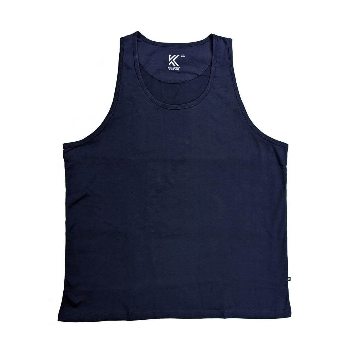 MENS OUTSIZE PLAIN VESTS KAM NAVY SIZE 2XL-8XL