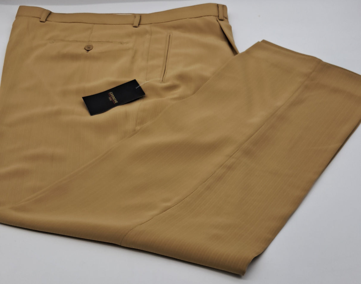 BIG SIZE MENS TROUSERS LOOSE FIT LAROCHE PARIS MUSTARD SELF STRIPE SIZE 42"-48" WAIST