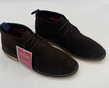 MENS REAL LEATHER SUEDE BOOTS BROWN