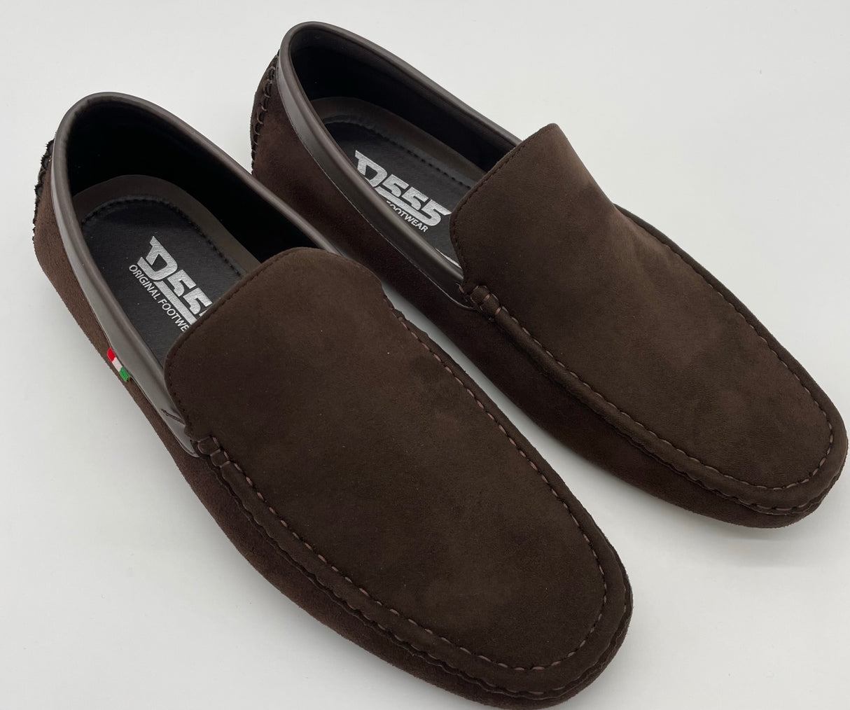 MENS BIG SIZE SHOES SLIP ON BROWN SIZE 12-15