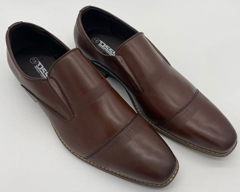 MENS BIG SIZE SHOES SLIP ON BROWN SIZE 12-15