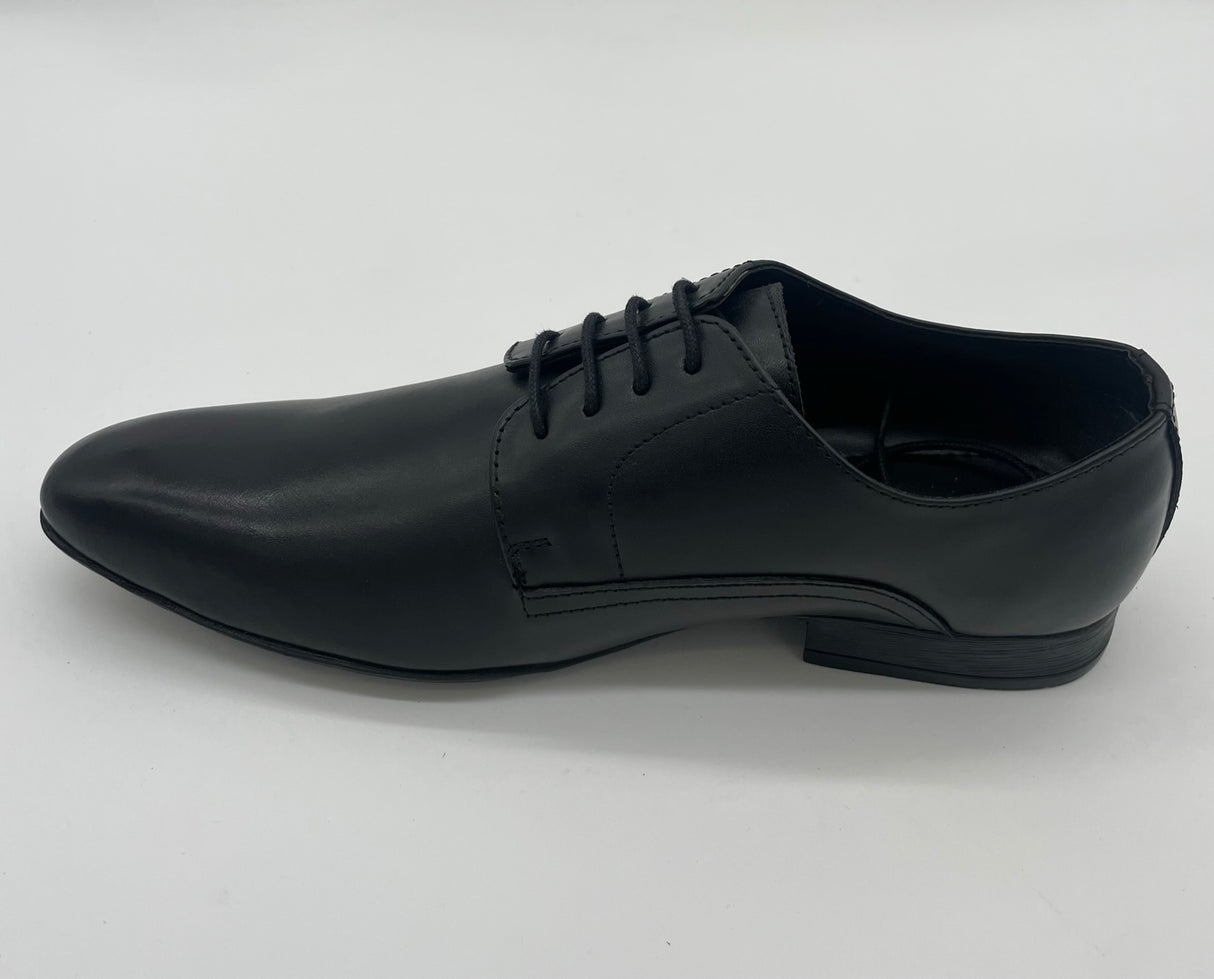 MENS LEATHER SHOES LACE UP BLACK SIZE 7-12