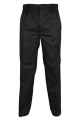 OUTSIZE MENS ELASTICATED WAIST CASUAL TROUSERS BLACK SIZE 42"-56"