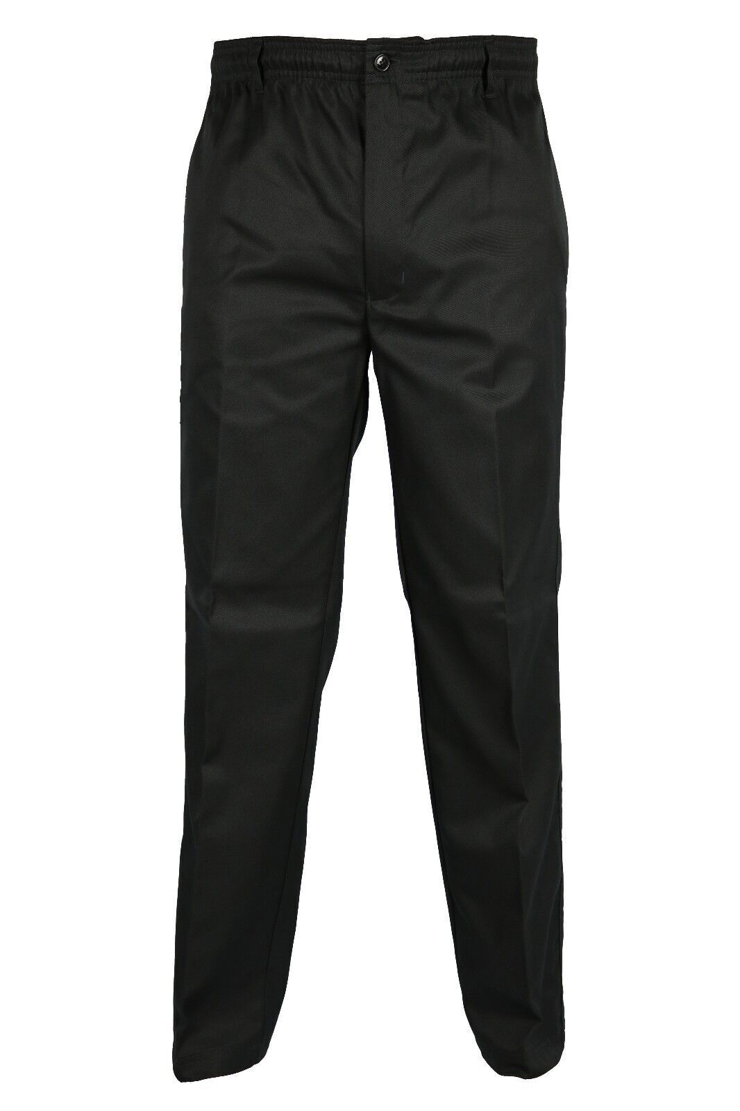 OUTSIZE MENS ELASTICATED WAIST  CASUAL TROUSERS  BLACK SIZE 42"-56"