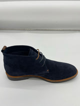 MENS REAL LEATHER SUEDE BOOT NAVY LAST ONE SIZE 11