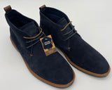 MENS REAL LEATHER SUEDE BOOT NAVY LAST ONE SIZE 11