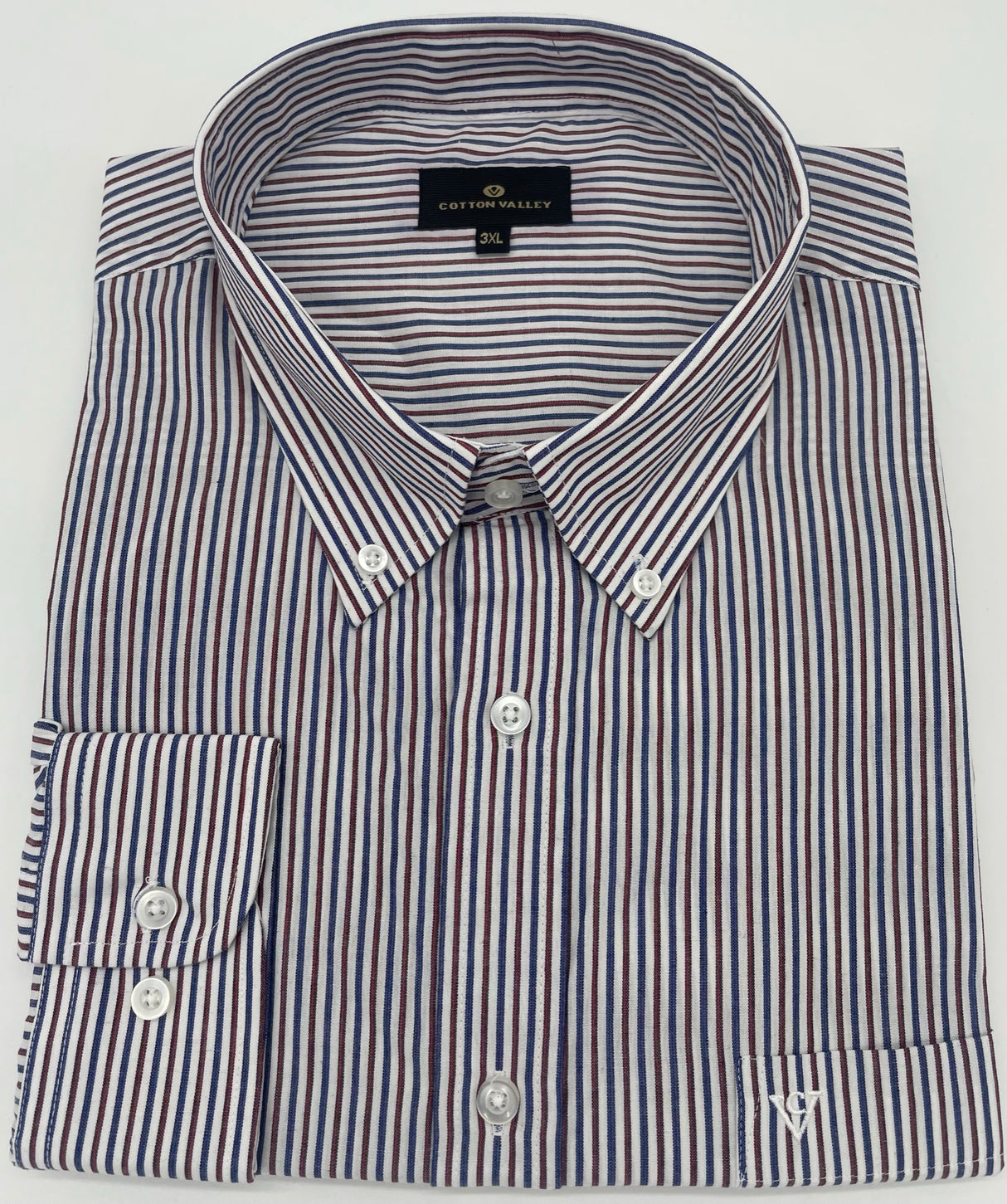 MENS COTTON VALLEY LONG SLEEVE SHIRT  BUTTON DOWN COLLAR LS15629