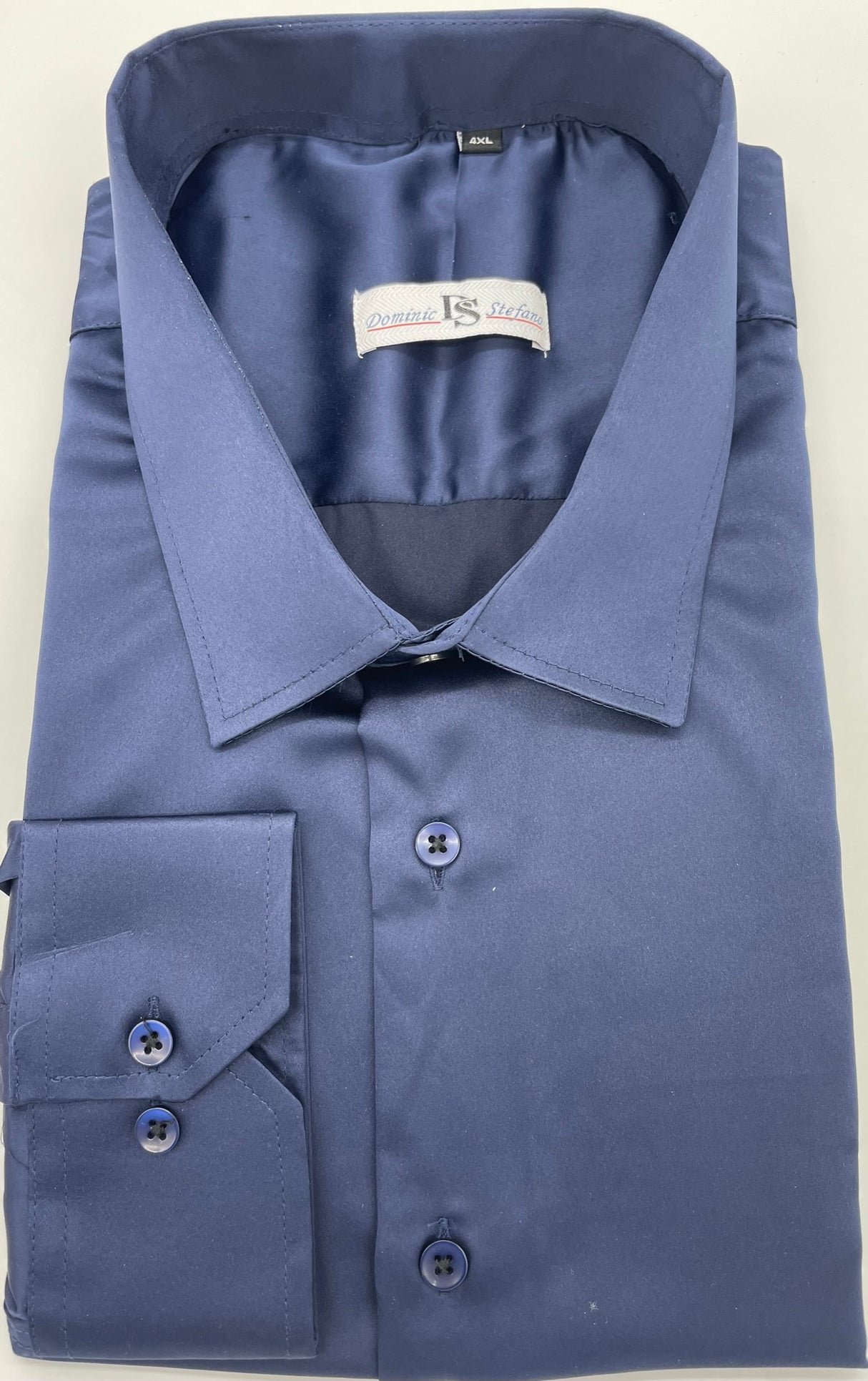 MENS  DOMINIC STEFANO SATIN LONG SLEEVE  PARTY SHIRT 8 COLOURS AVAILABLE  SIZE 2XL TO 4XL 422