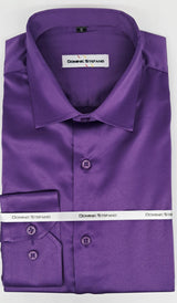 MENS LONG SLEEVE  DRESS SATIN SHIRT 10 COLOURS AVAILABLE SIIZE S TO 3XL  #422-3619