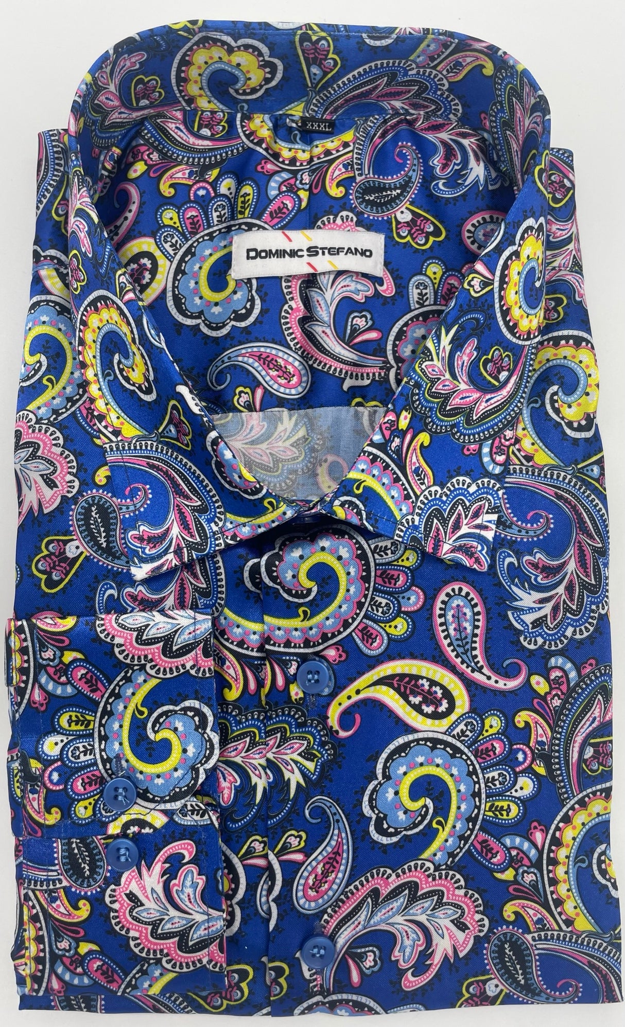 MENS  DOMINIC STEFANO SATIN PAISLEY DESIGN 3 COLOUR OPTIONS  SIZE 2XL TO 4XL 427