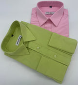 MENS LONG SLEEVE STRETCH  FORMAL SHIRT 2 COLOURS AVAILABLE  SIZE S TO 2XL #430-3628