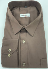 MENS LONG SLEEVE PLAIN FORMAL SHIRTS  DOMINIC STEFANO 8 COLOUR OPTIONS  SIZE 2XL TO 4XL 432