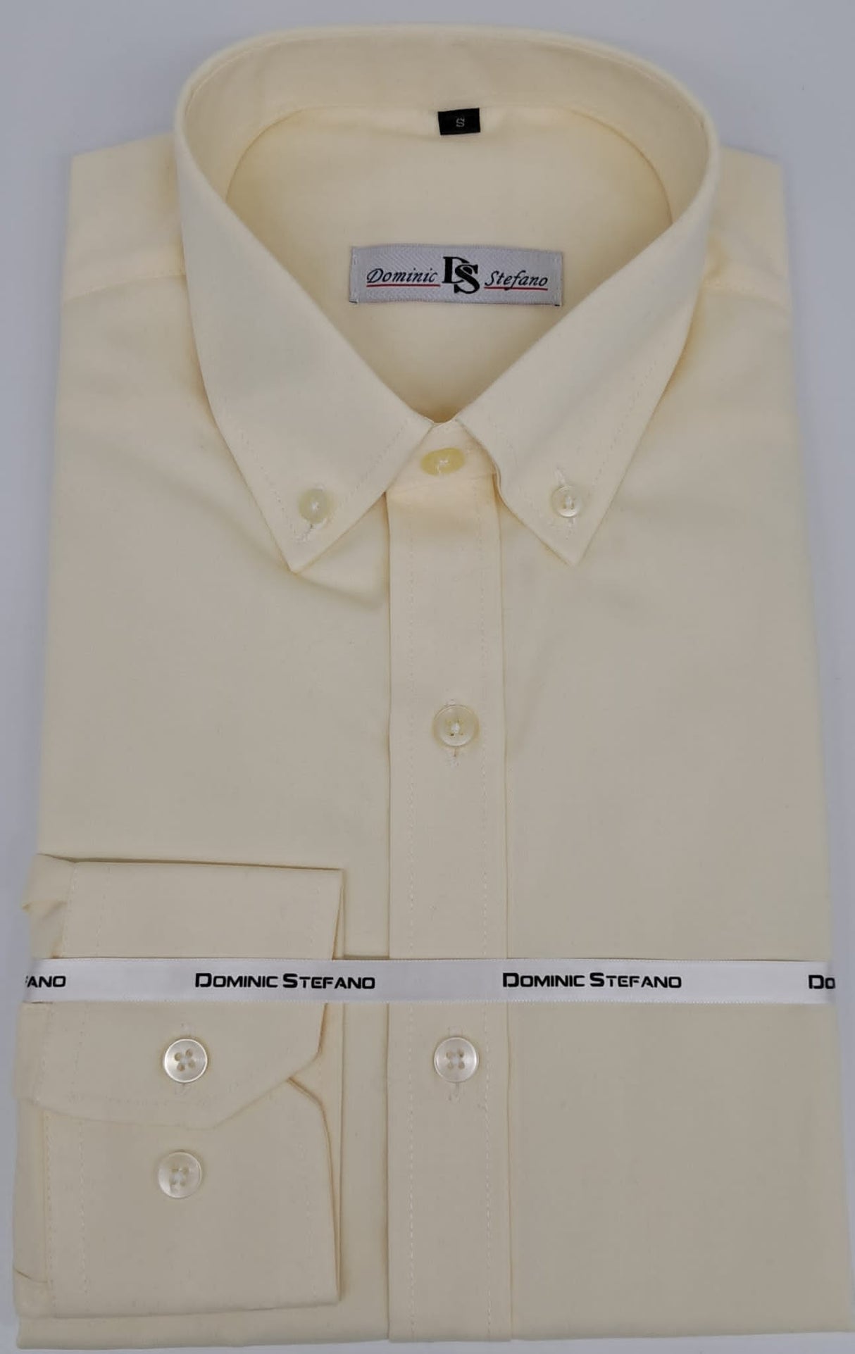 MENS  DOMINIC STEFANO LONG SLEEVE BUTTON DOWN COLLAR 3 COLOUR OPTIONS  SIZE 3XL TO 4XL 436