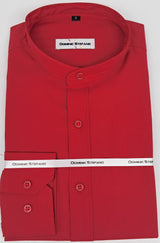 MENS  NERU COLLAR LONG SLEEVE SHIRT 7 COLOURS AVAILABLE SIZE S TO 3XL  #501-3618