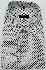 MENS  DOMINIC STEFANO LONG SLEEVE POLKA DOT SHIRTS  5 COLOURS SIZE 2XL TO 4XL