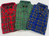 MENS  LAROCHE LONG SLEEVE CHECK  CASUAL SHIRT 3 COLOURS  SIZE 2XL TO 4XL 504 8/9/10