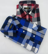 MENS LAROCHE LONG SLEEVE  SHIRT LUMBERJACK PATTERN 2 COLOURS SIZE 2XL TO 4XL  504-1-2