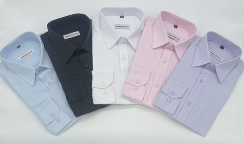 MENS  LONG SLEEVE FORMAL  SELF PATTERN SHIRT 5 COLOURS AVAILABLE   SIZE S TO 3XL #537-3630