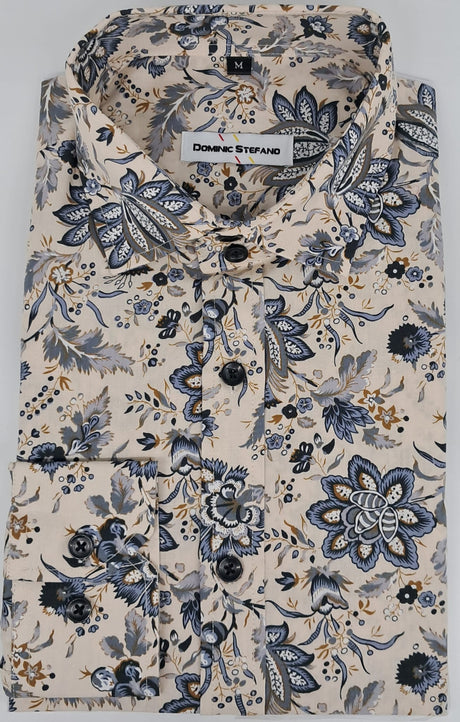 MENS LONG SLEEVE FLORAL PRINT  SHIRT 2 COLOURS AVAILABLE  SIZE S TO 3XL  #541-3631