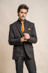 MARCO BLACK 3 PIECE SUIT