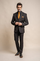 MARCO BLACK 3 PIECE SUIT