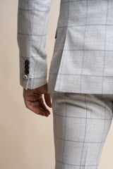 3 PIECE BEIGE CHECK SUIT